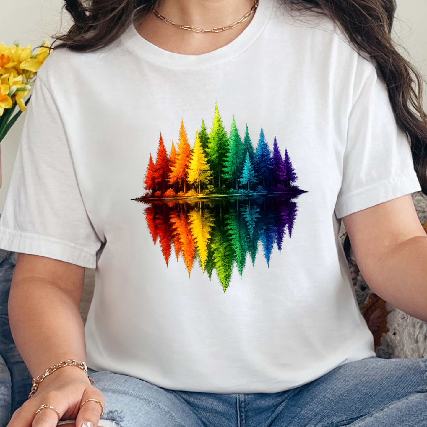 Rainbow Trees Graphic Tee