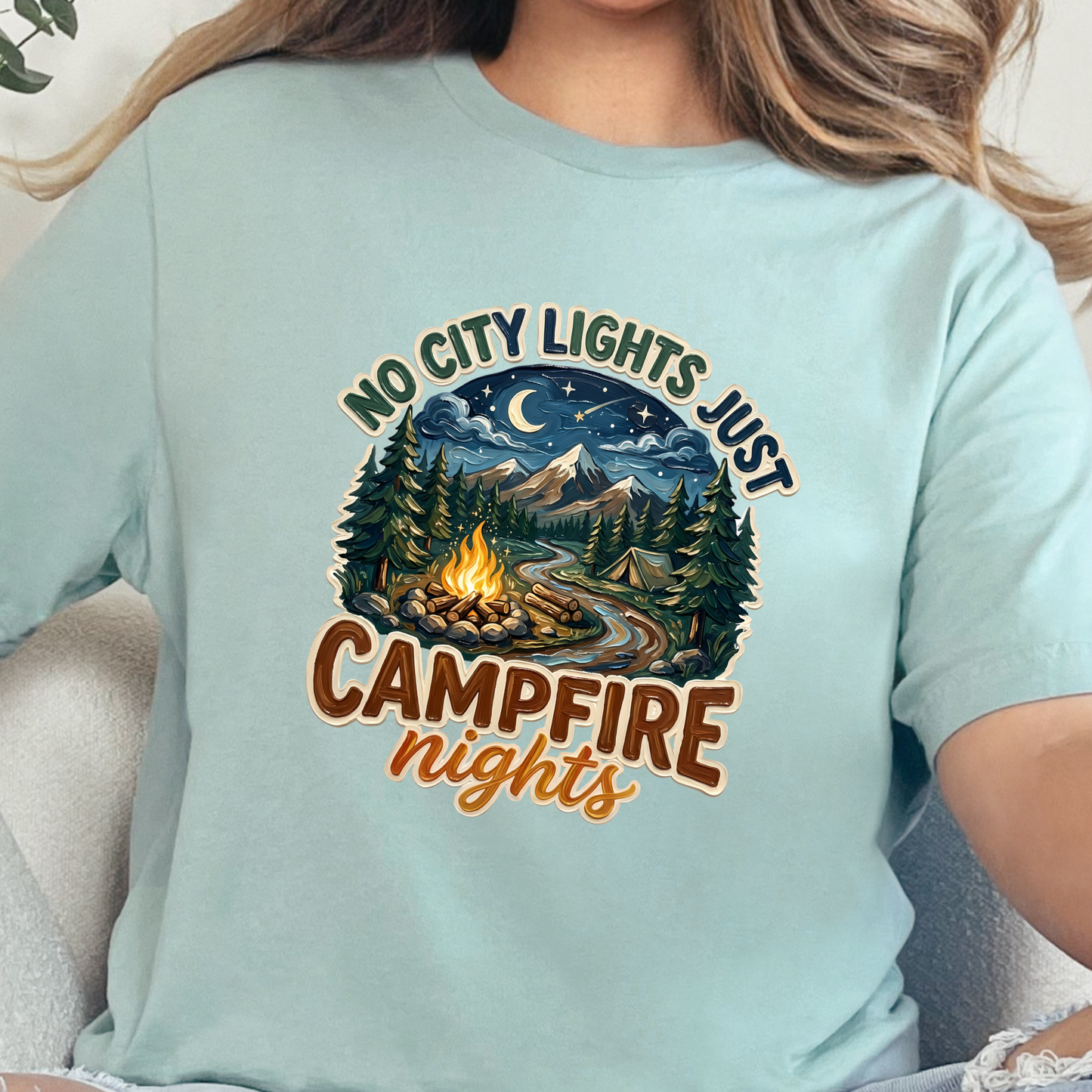 No City Lights Campfire Nights Graphic Tee