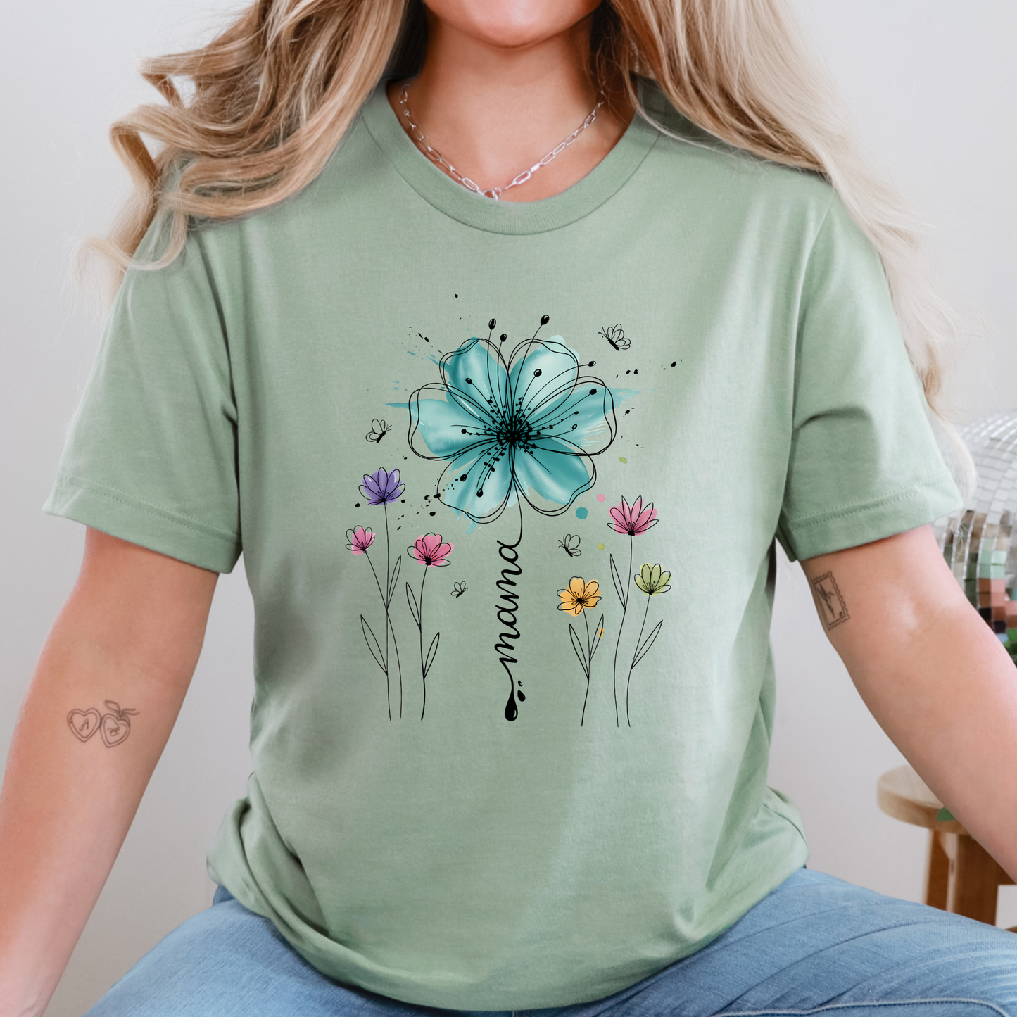 Boho Floral Mama Graphic Tee