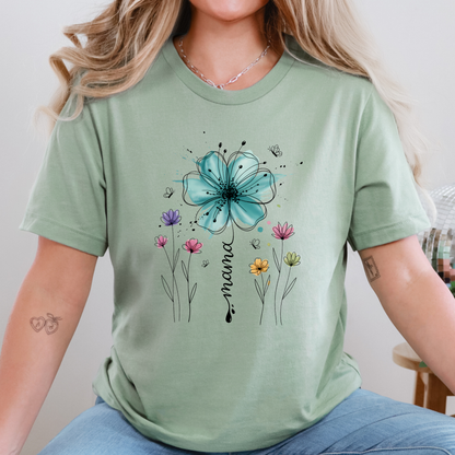 Boho Floral Mama Graphic Tee
